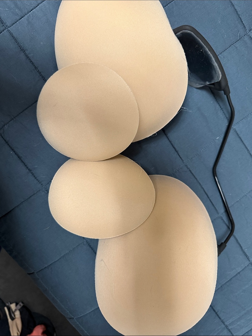 Seamless Nude Adhesive Bra Cups - Invisible Support- Misses Kisses 2 sets of pad